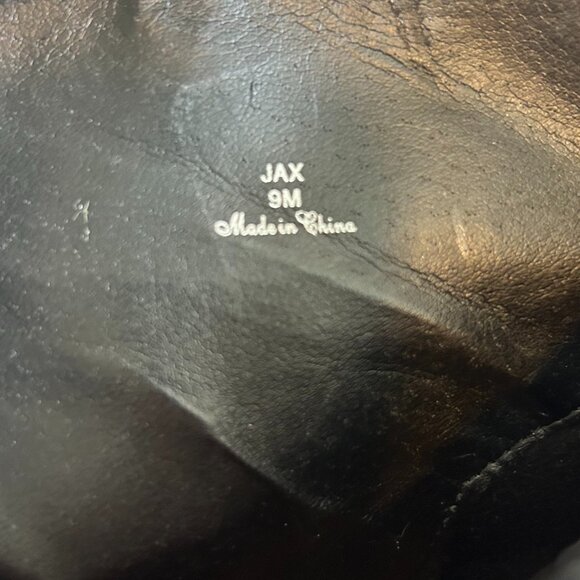 Donald J Pliner Black Jax Fabric Faux Croc Backing Ankle Bootie Block Heel SZ 9 - Picture 9 of 9